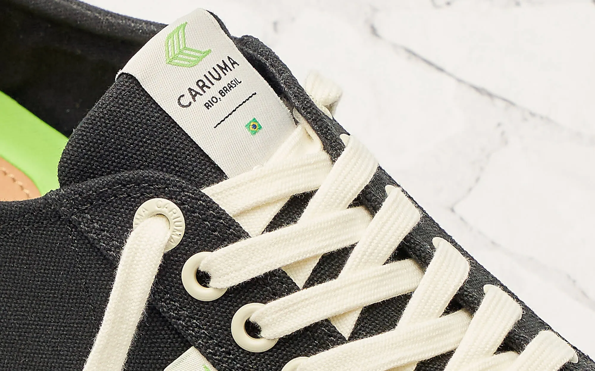 OCA Low Stripe Black Canvas Sneaker Women