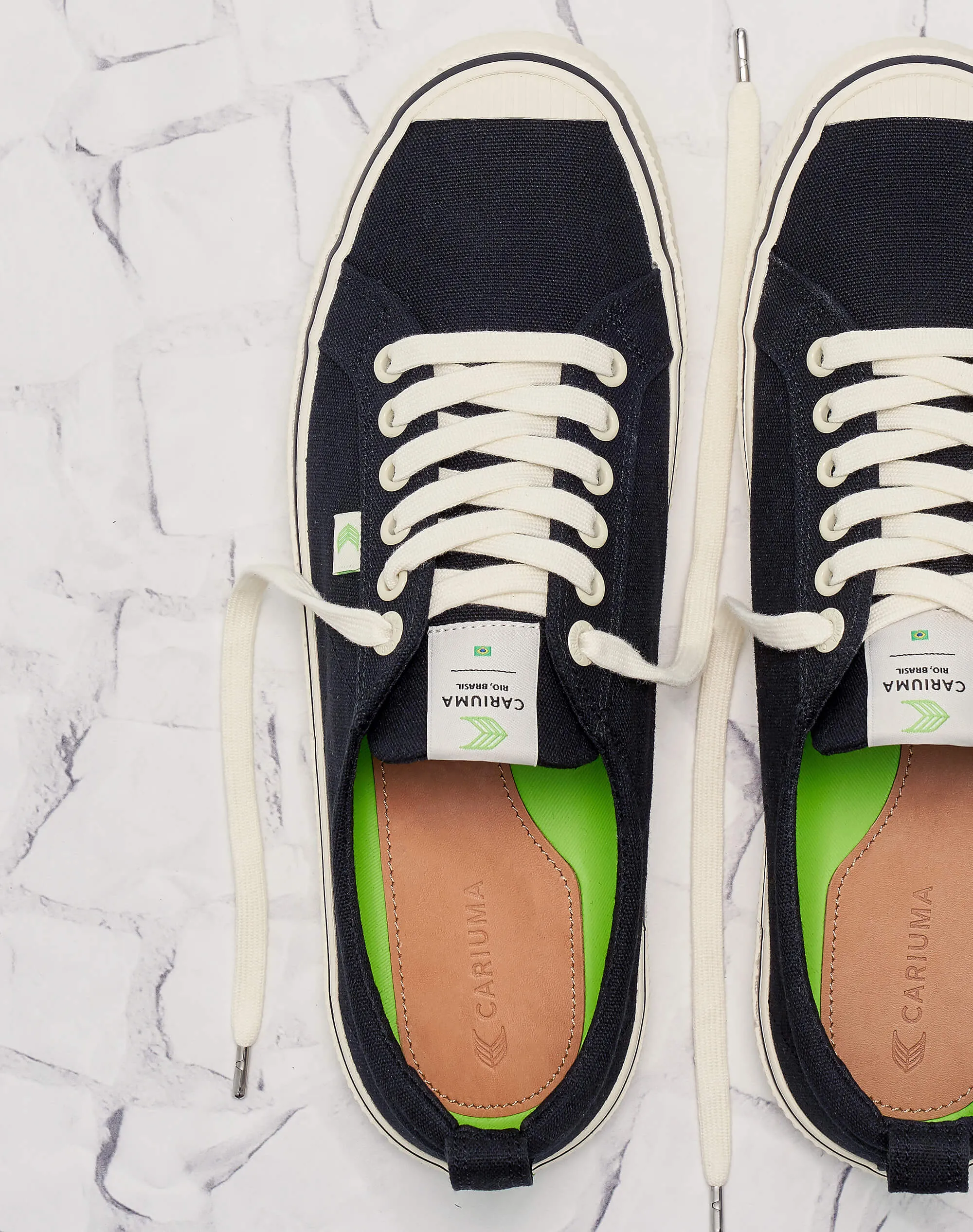 OCA Low Stripe Black Canvas Sneaker Women