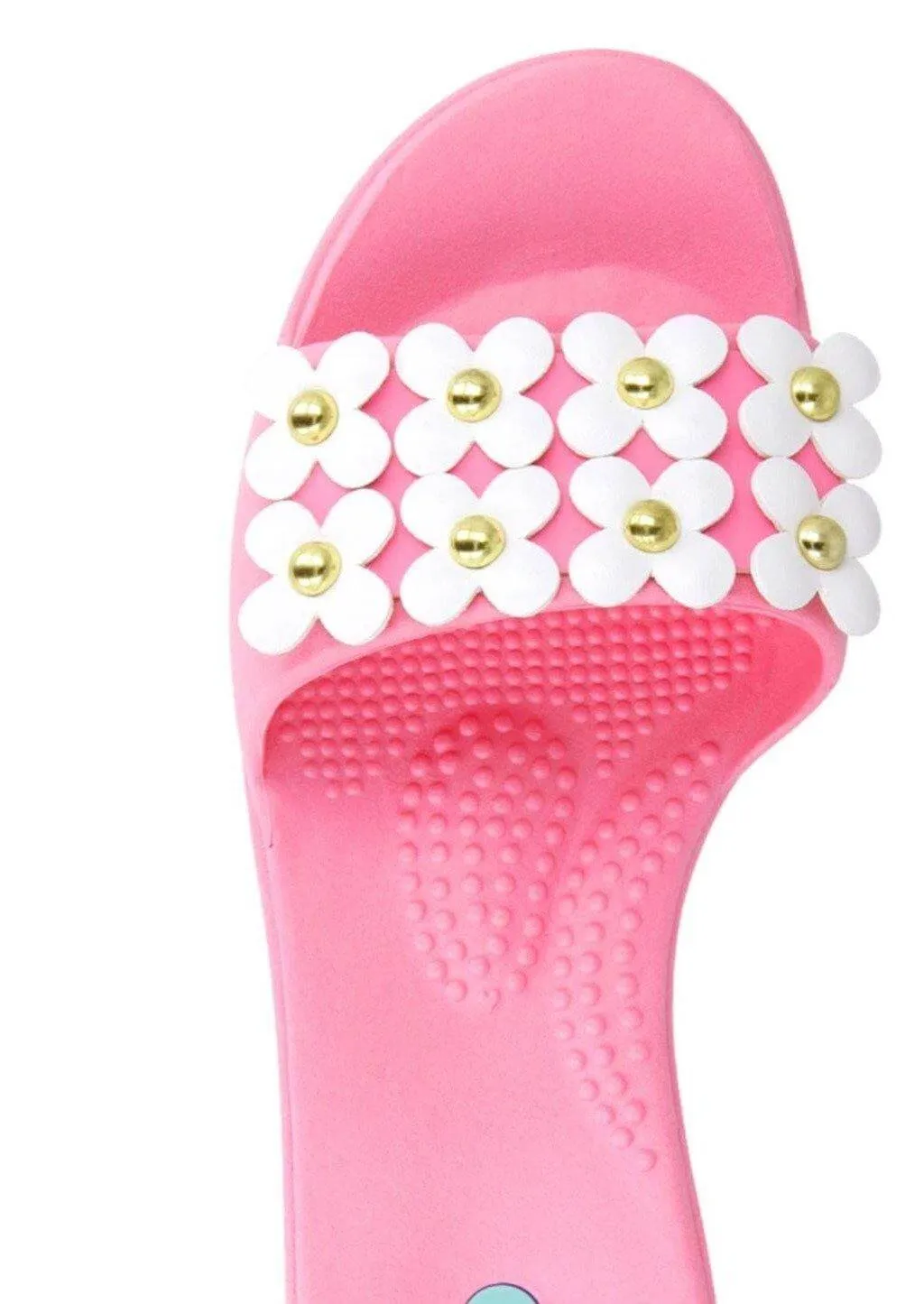 Oka-B Sedona Flower Detail Pink Sandal Slides Made in USA - Clearance FINAL SALE