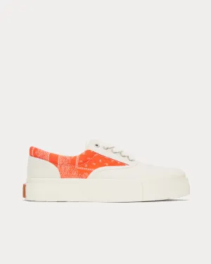 Opal Paisley White & Orange Low Top Sneakers