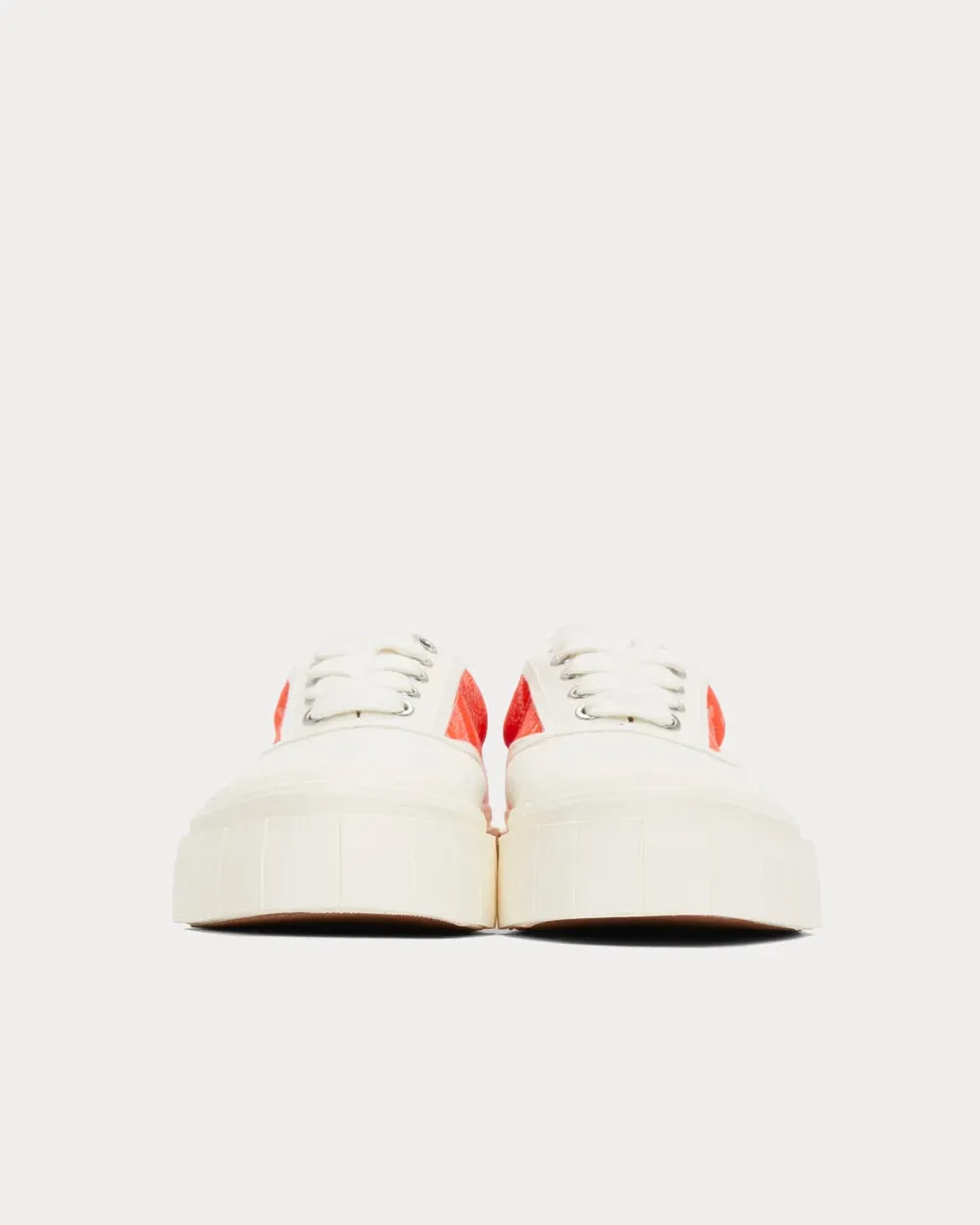 Opal Paisley White & Orange Low Top Sneakers