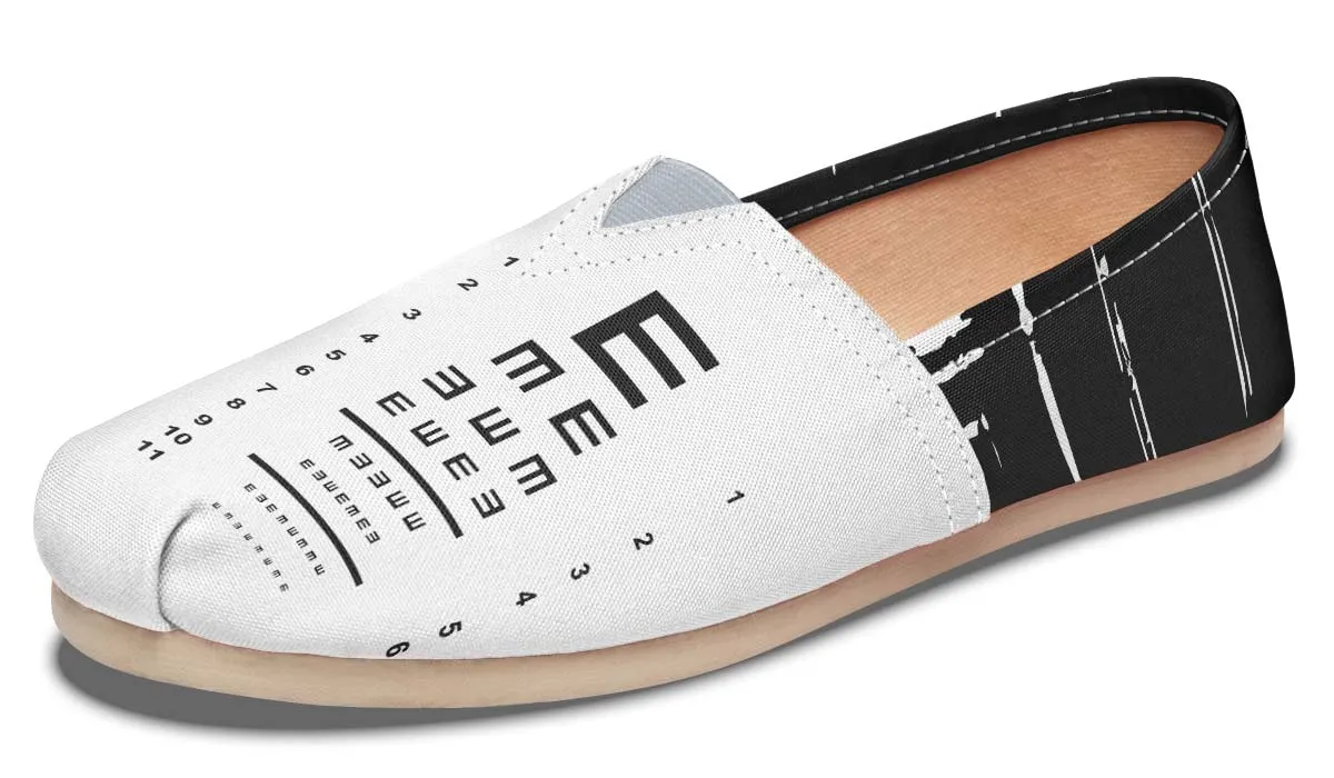 Optometrist Eye Chart Casual Shoes