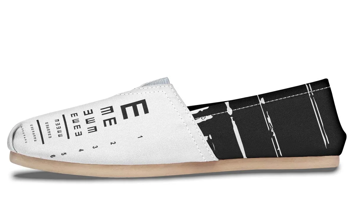 Optometrist Eye Chart Casual Shoes