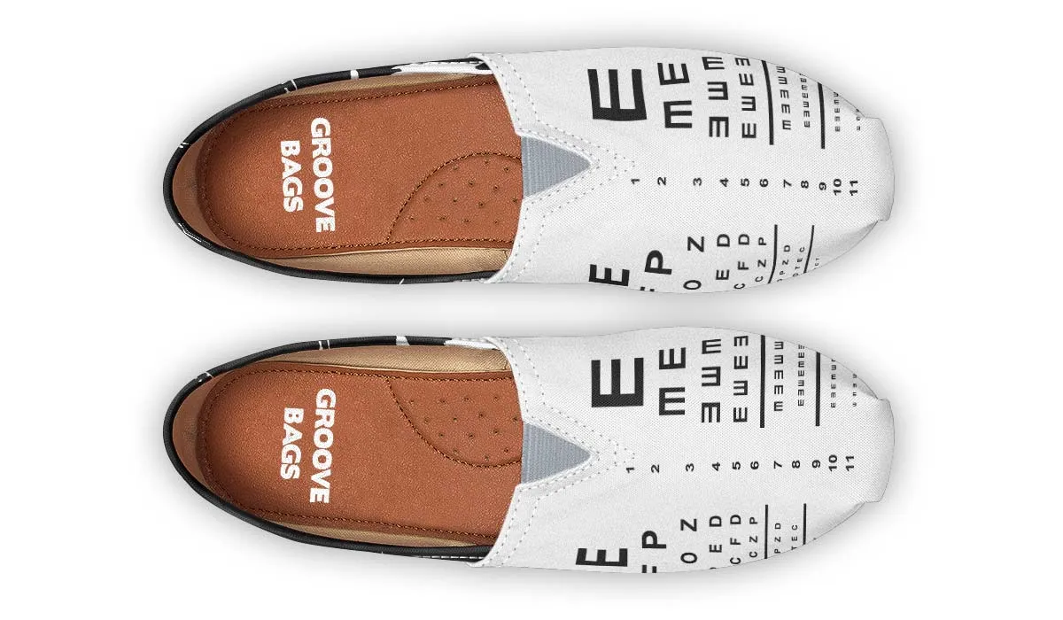 Optometrist Eye Chart Casual Shoes