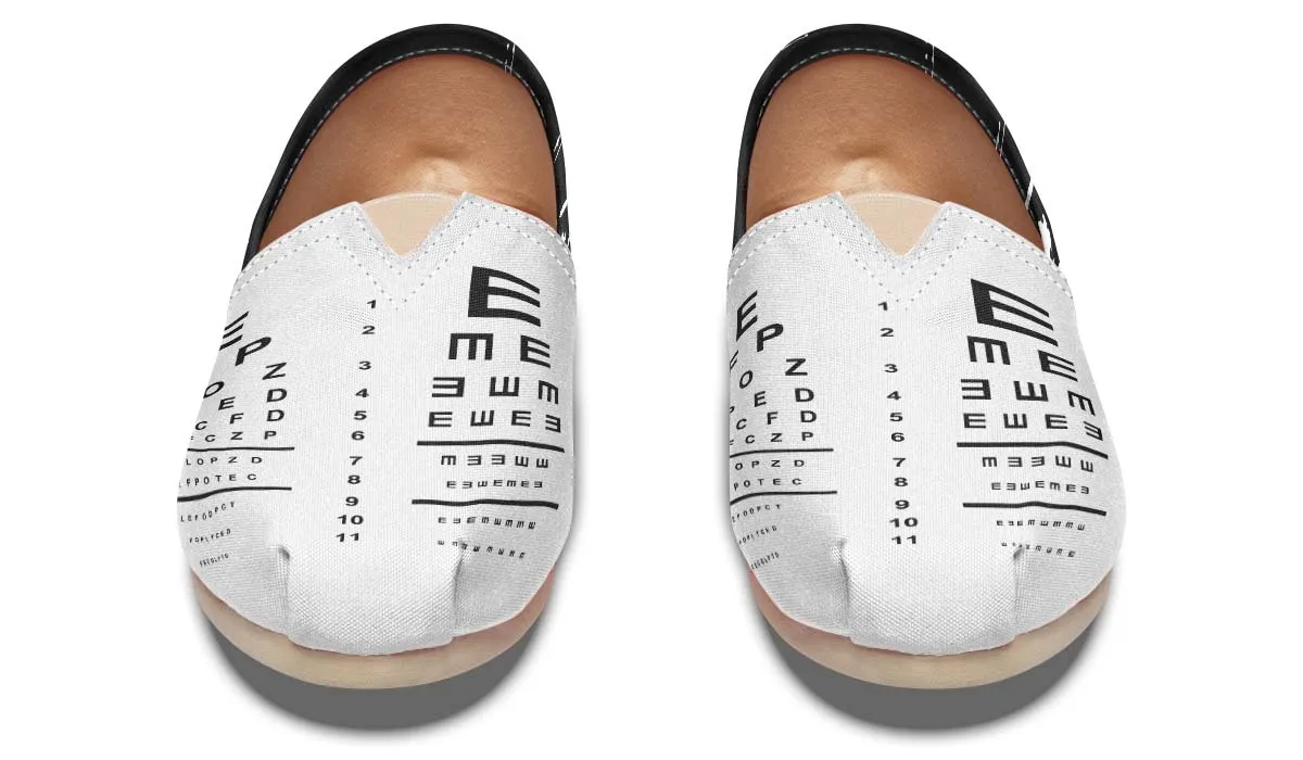 Optometrist Eye Chart Casual Shoes