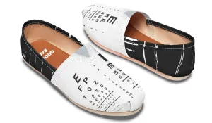 Optometrist Eye Chart Casual Shoes