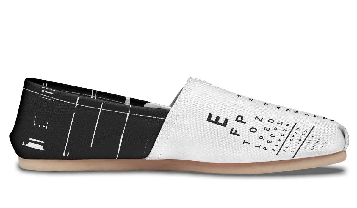Optometrist Eye Chart Casual Shoes