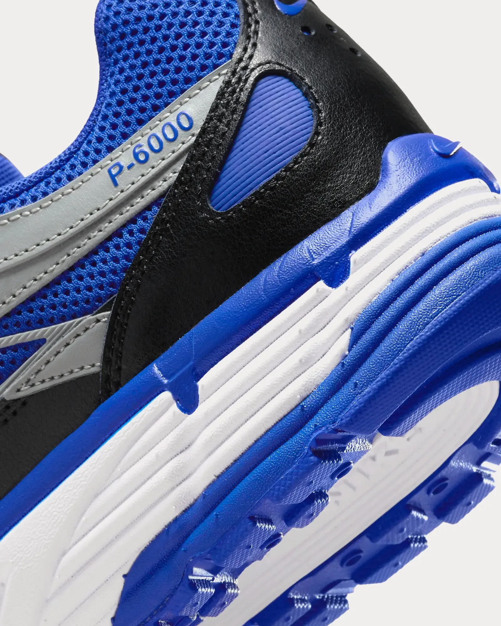 P-6000 Racer Blue / Black / Flat Silver / White Low Top Sneakers