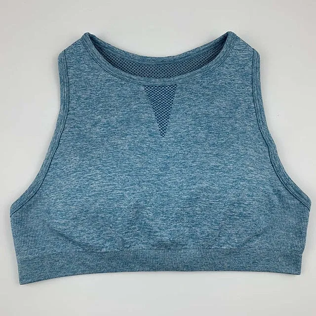 Padded Yoga Seamless Workout Push Up Sports Bra