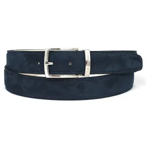 Paul Parkman Navy Suede Belt