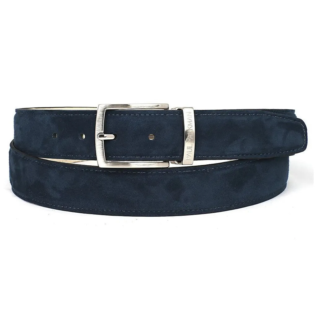 Paul Parkman Navy Suede Belt