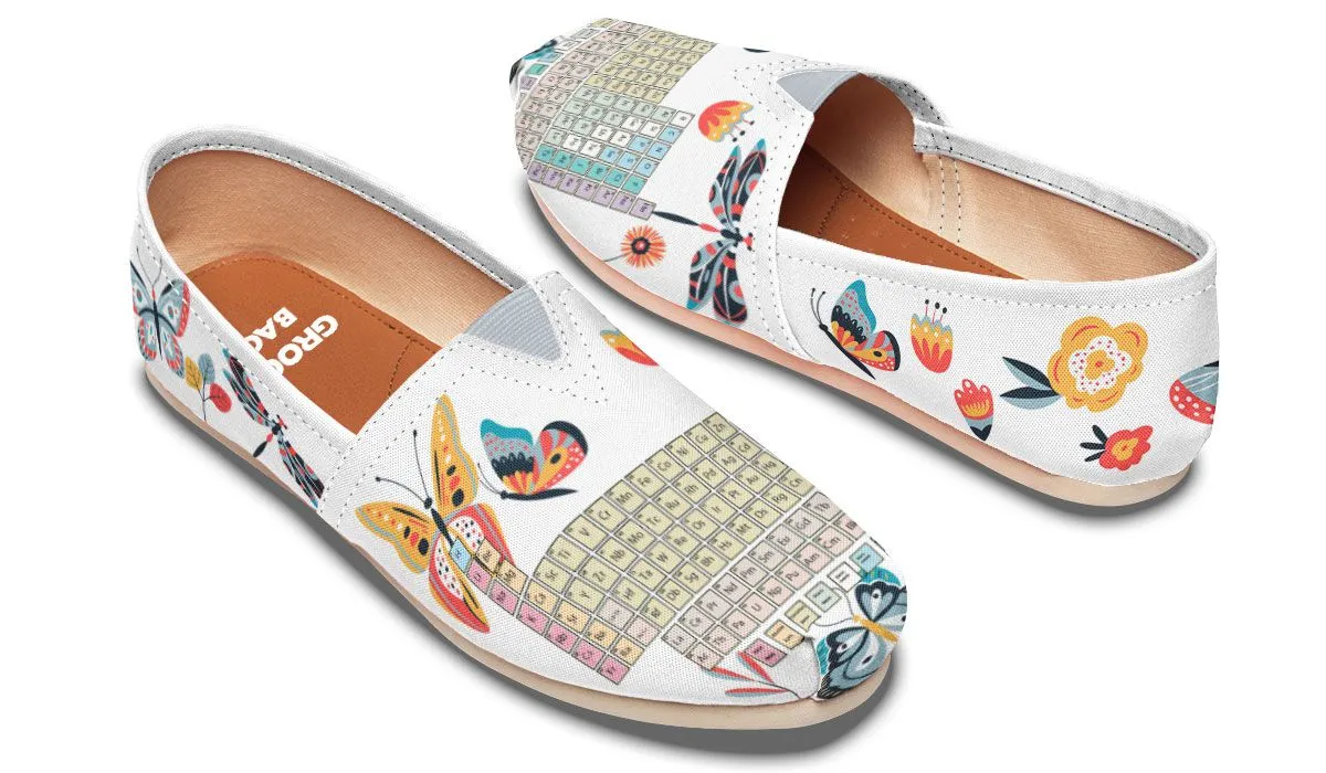 Periodic Table Butterflies Casual Shoes