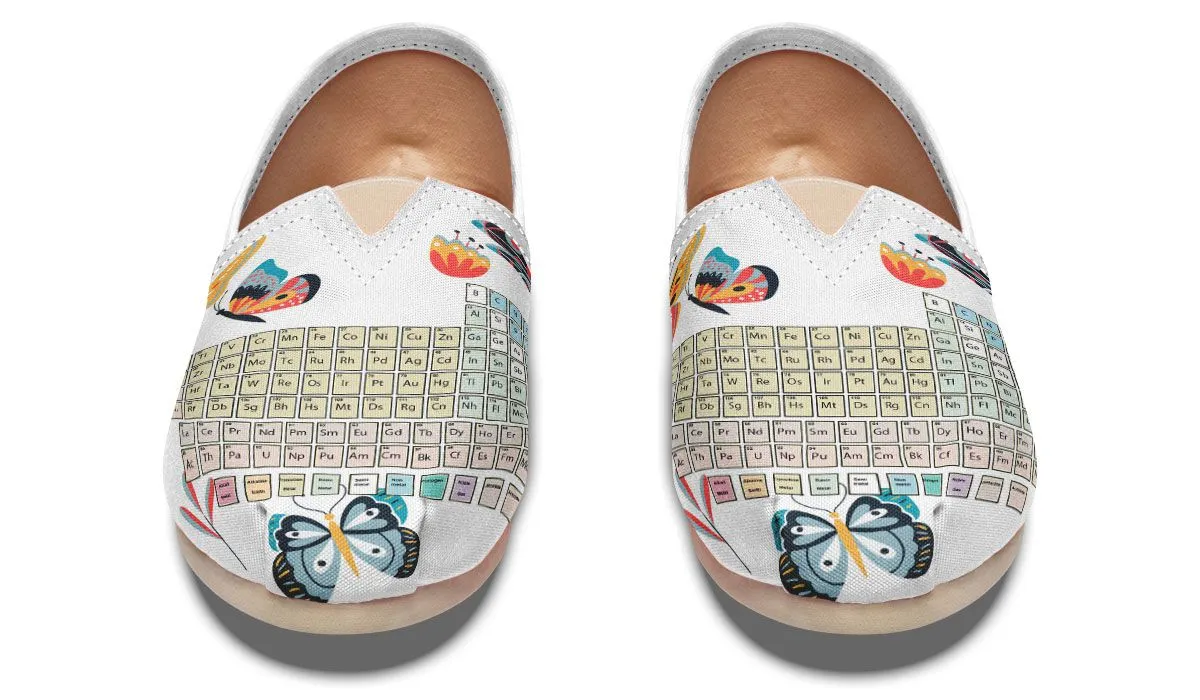 Periodic Table Butterflies Casual Shoes