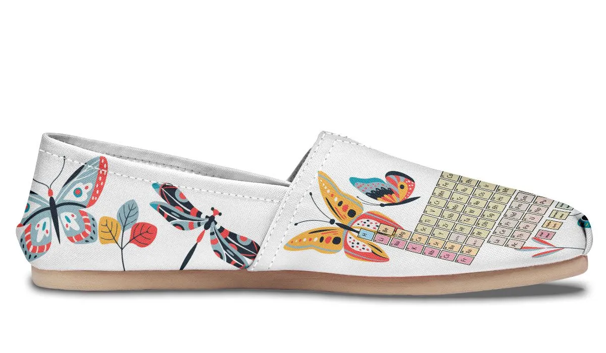 Periodic Table Butterflies Casual Shoes