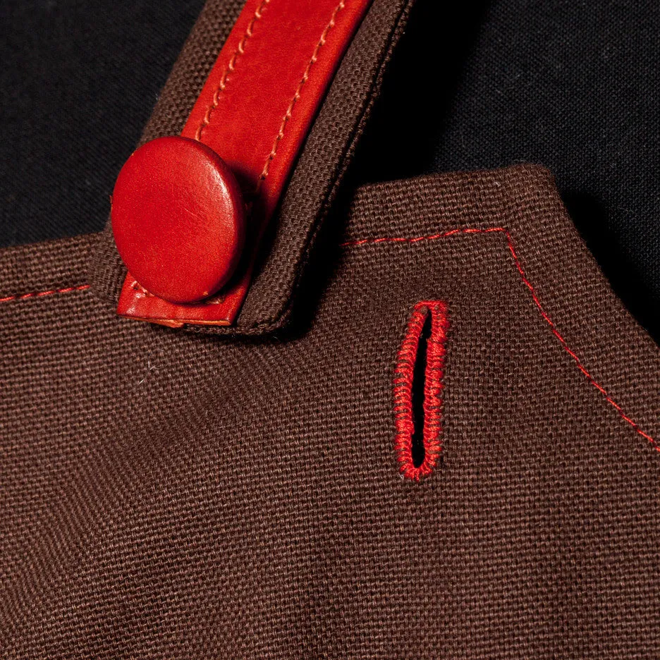 "Shoesiners Apron" made of cotton canvas and calfskin - handcrafted