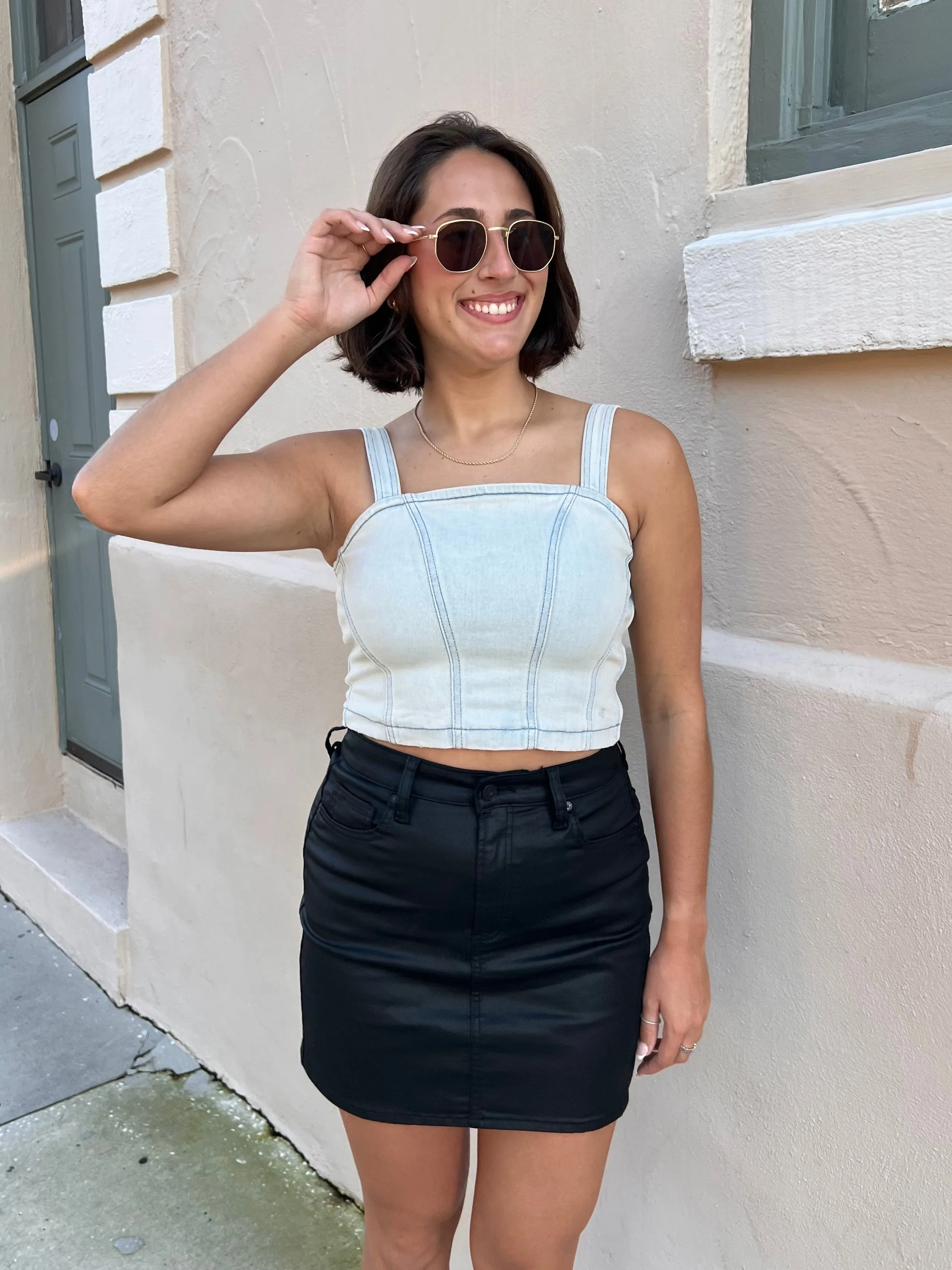 RILEY MINI SKIRT IN BLACK