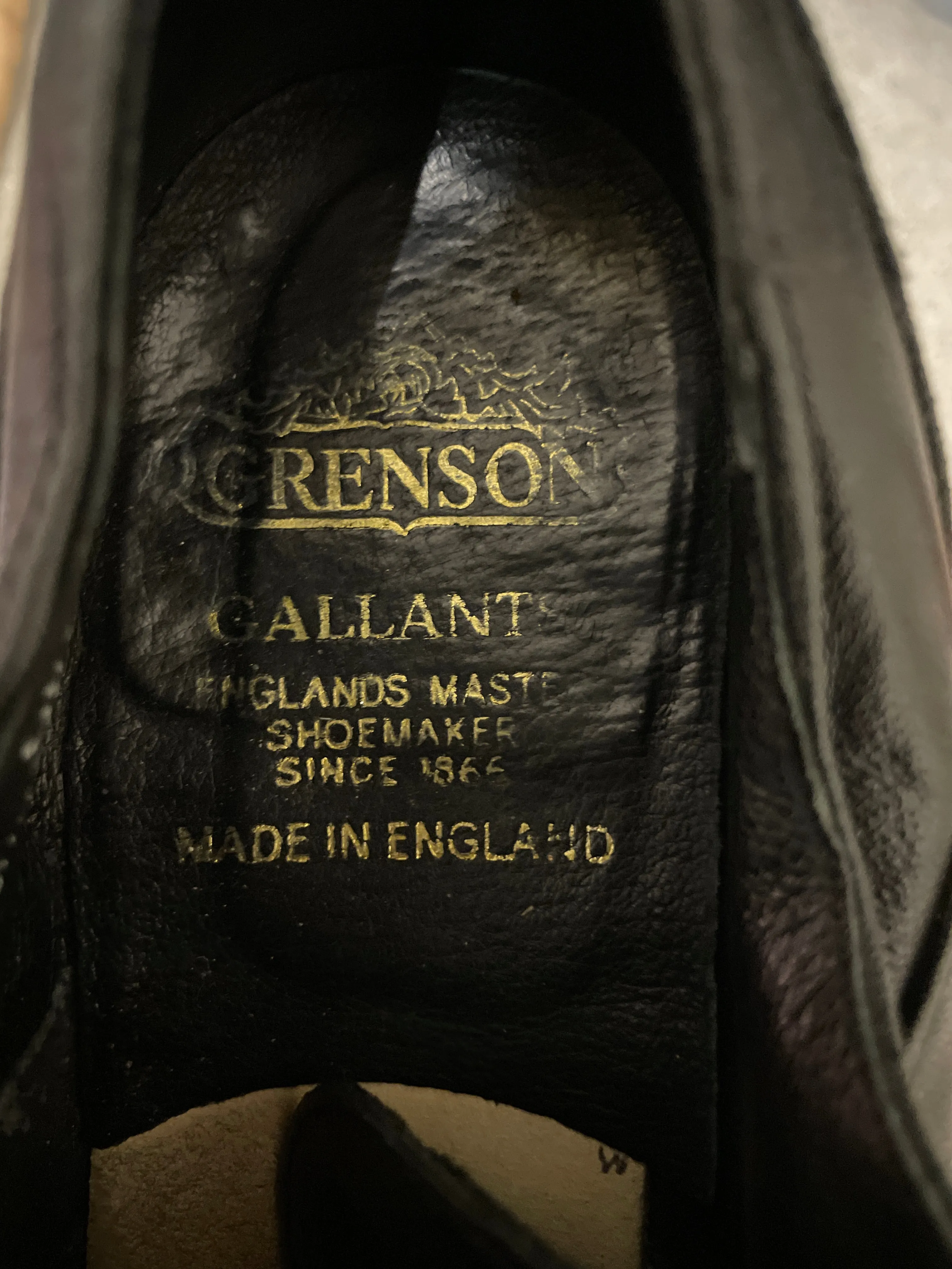 Rubynee Vintage y2k Grenson made in england leather lace up black shoe size 7