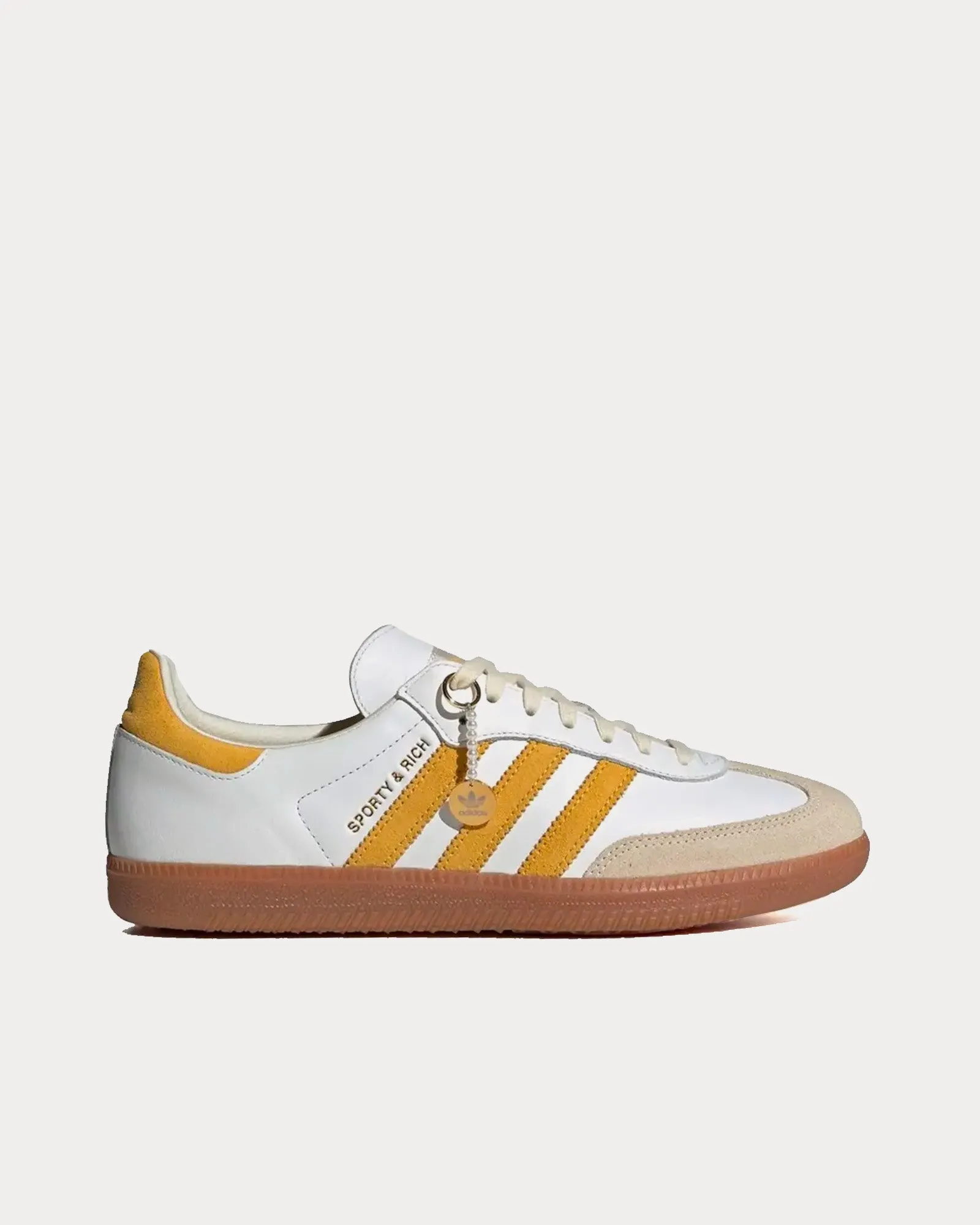 Samba White / Bold Gold Low Top Sneakers