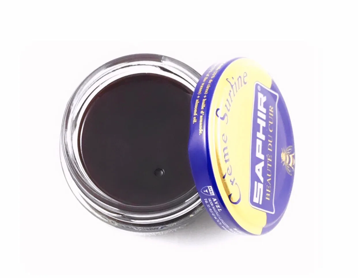 Saphir Marron Fonce Dark Brown Renovating Cream Polish 50ml Made In France
