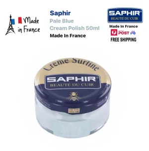 Saphir Pale Blue Renovating Cream Polish 50ml Made In France