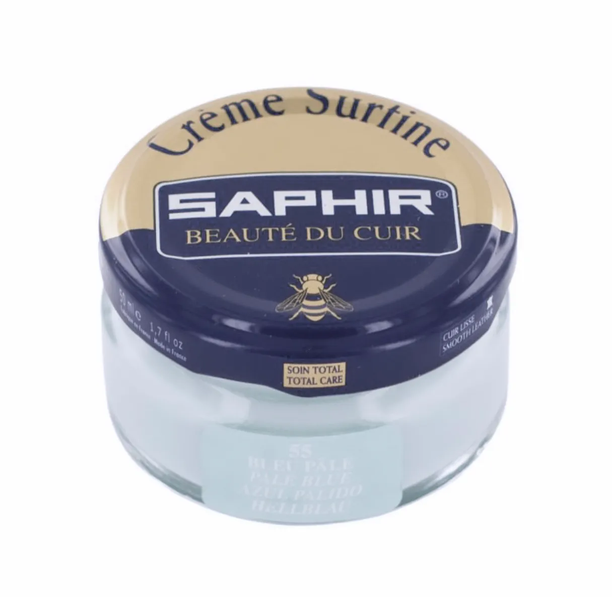 Saphir Pale Blue Renovating Cream Polish 50ml Made In France