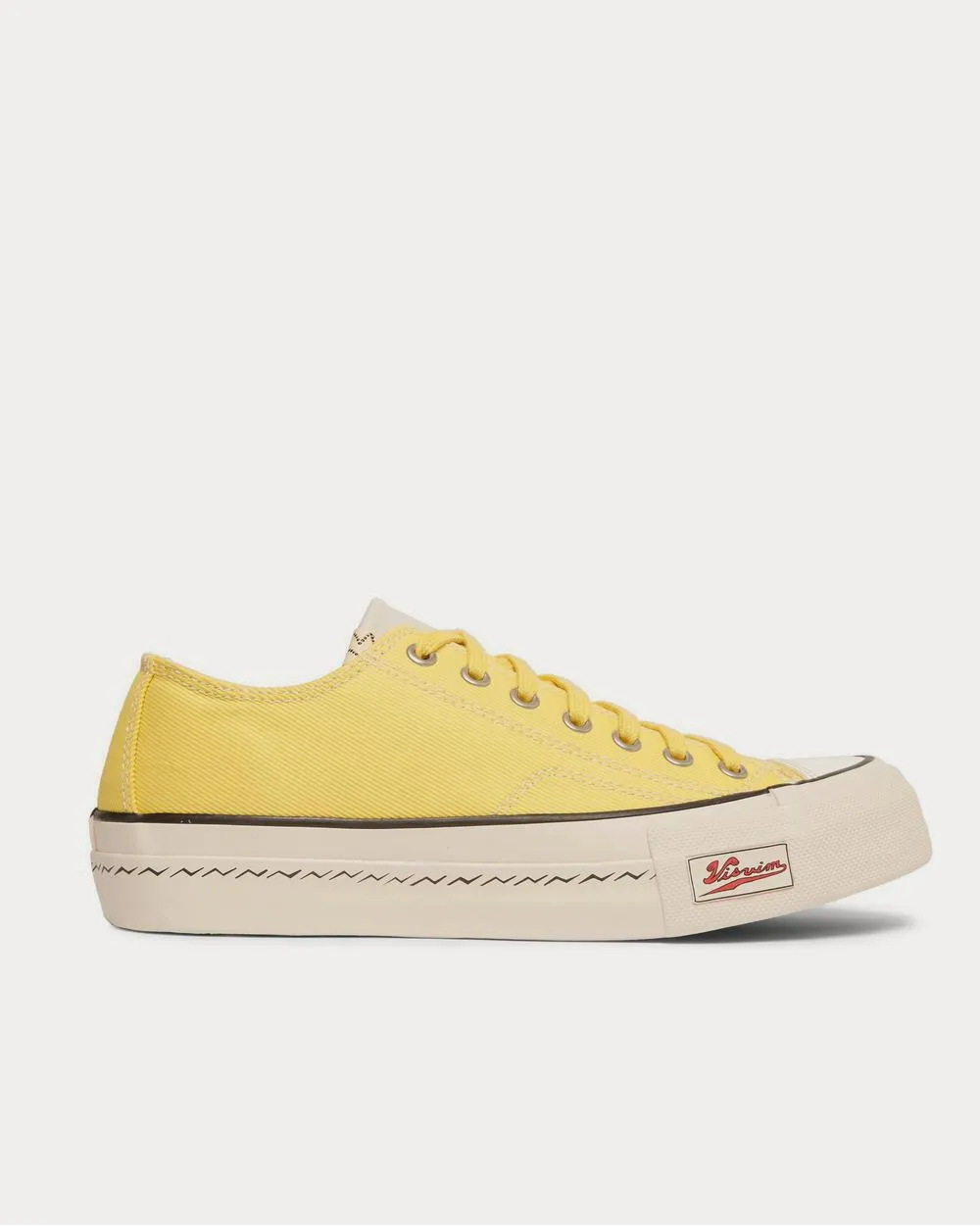 Skagway Leather-Trimmed Canvas  Yellow low top sneakers