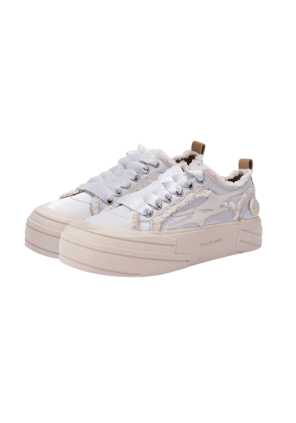 Snowy Mountain Silver Canvas Shoes