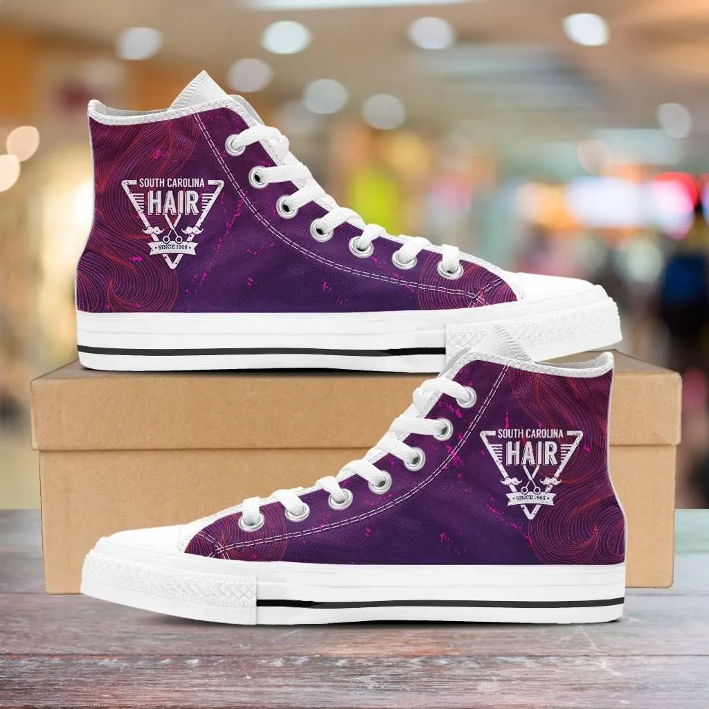 South Carolina Hairdresser Canvas High Top Shoes