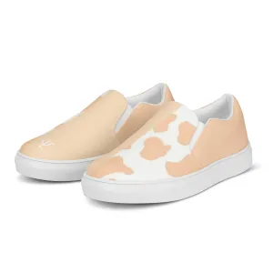 TCB Orange Cow slip on shoes