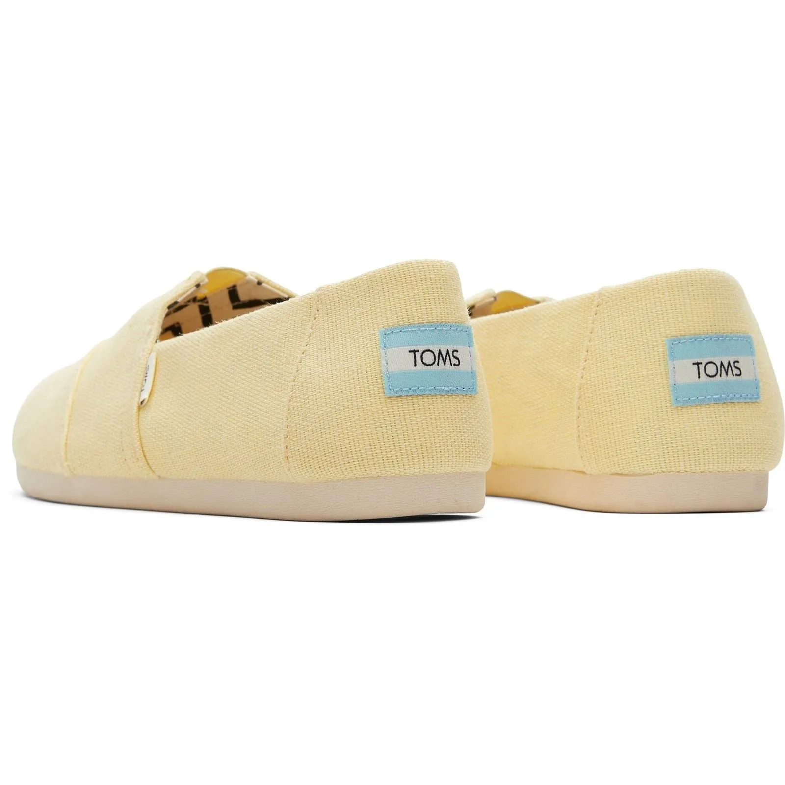 TOMS Alpargata Yellow 100% Textile Blend (68% Jute 3 Female Slip On Ladies Shoes