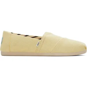 TOMS Alpargata Yellow 100% Textile Blend (68% Jute 3 Female Slip On Ladies Shoes