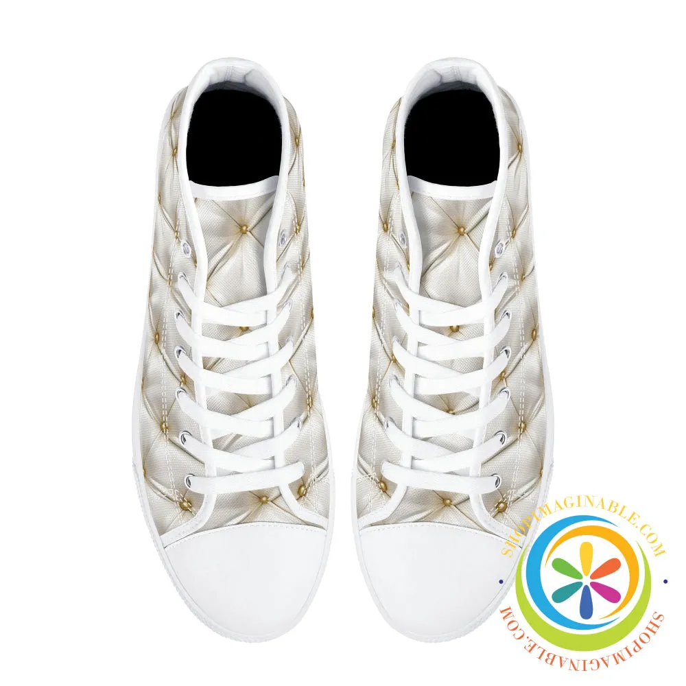 Under Dress Bridal Ladies High Top Canvas Shoes