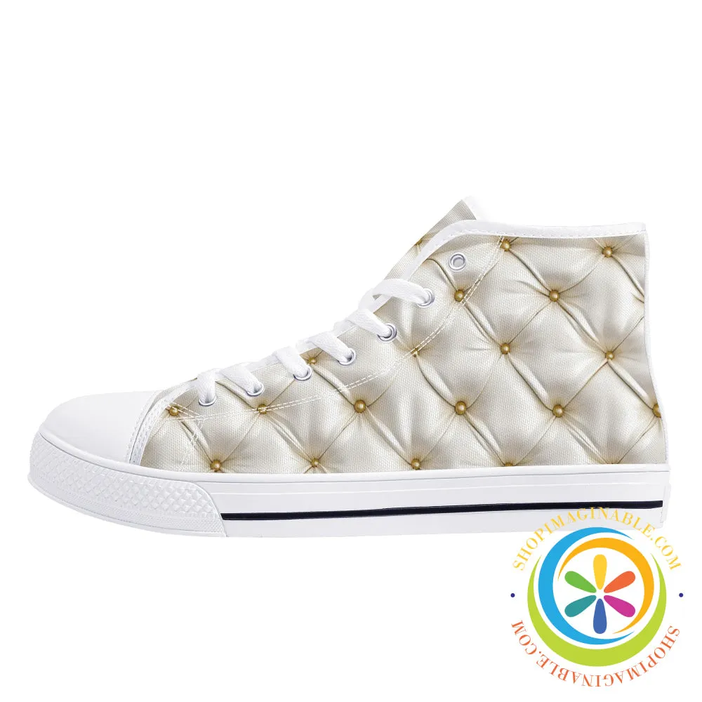 Under Dress Bridal Ladies High Top Canvas Shoes