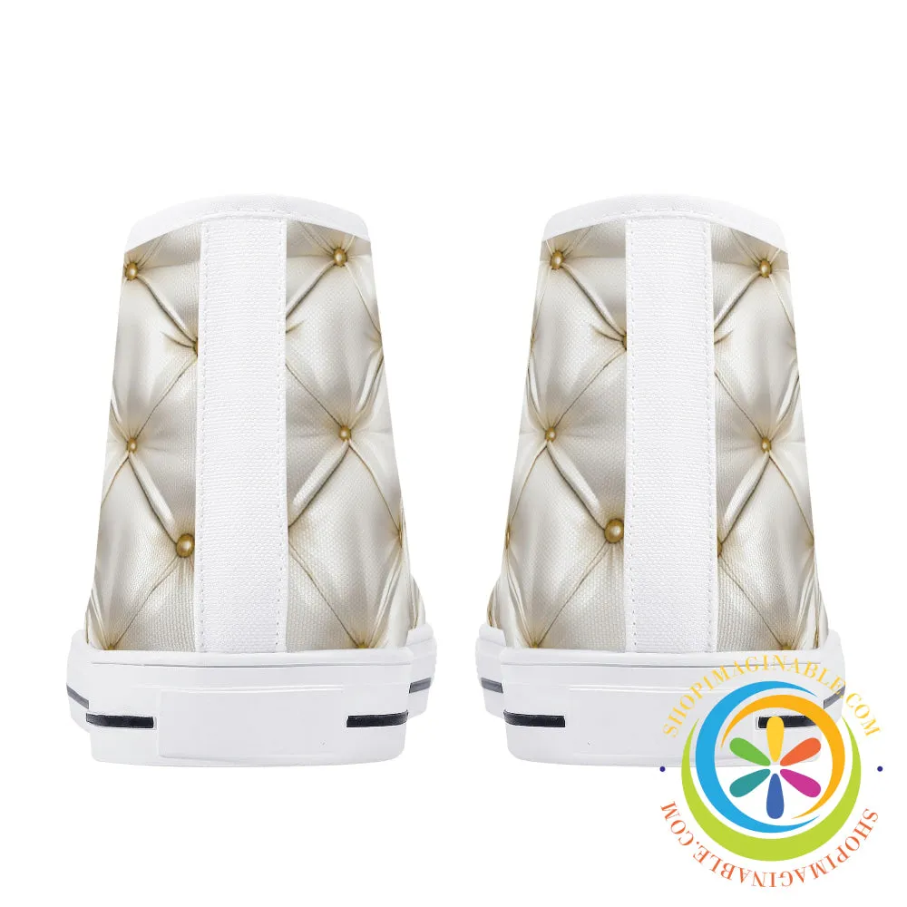 Under Dress Bridal Ladies High Top Canvas Shoes