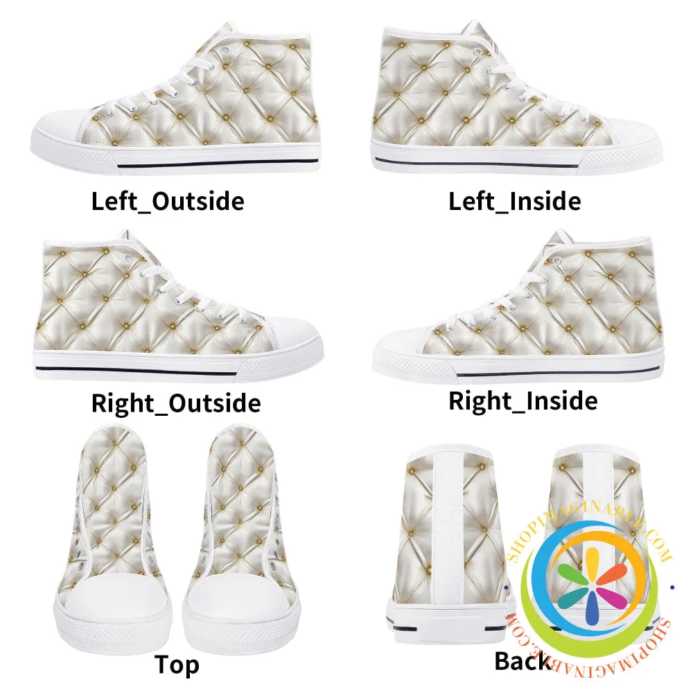 Under Dress Bridal Ladies High Top Canvas Shoes