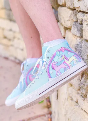 Unicorn Party Kei High Top Men Sneakers