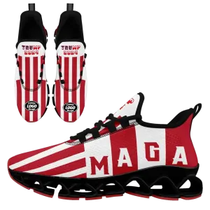Unique Gift,Personalized Trump Fashion Cloud Sneakers, Custom MAGA Comfortable Shoes, Trump 45-47 Shoes