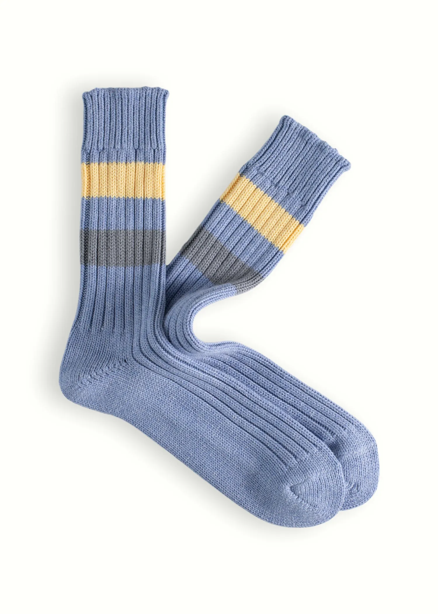 URBAN COLLECTION Striped Light Blue Socks