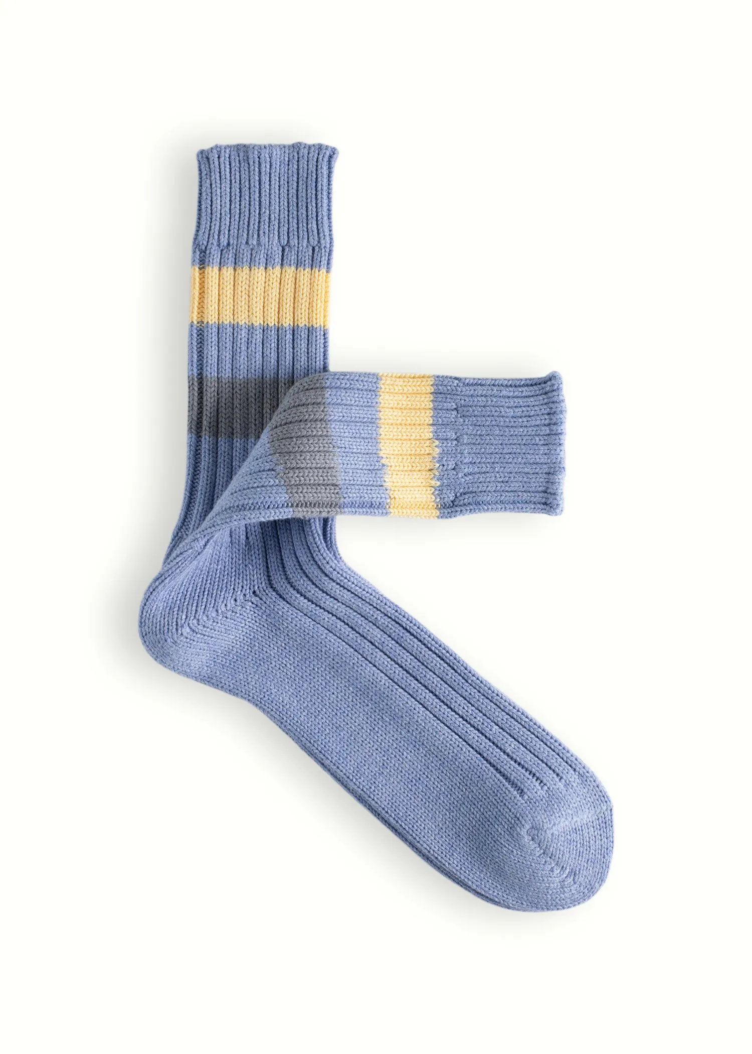 URBAN COLLECTION Striped Light Blue Socks
