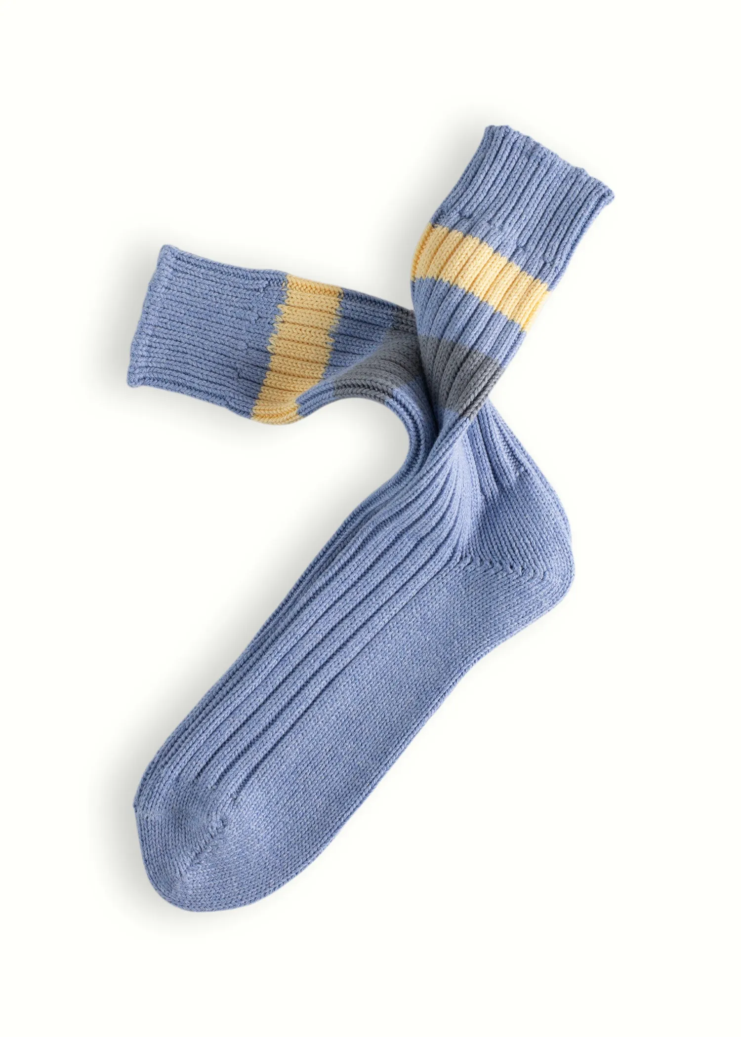 URBAN COLLECTION Striped Light Blue Socks