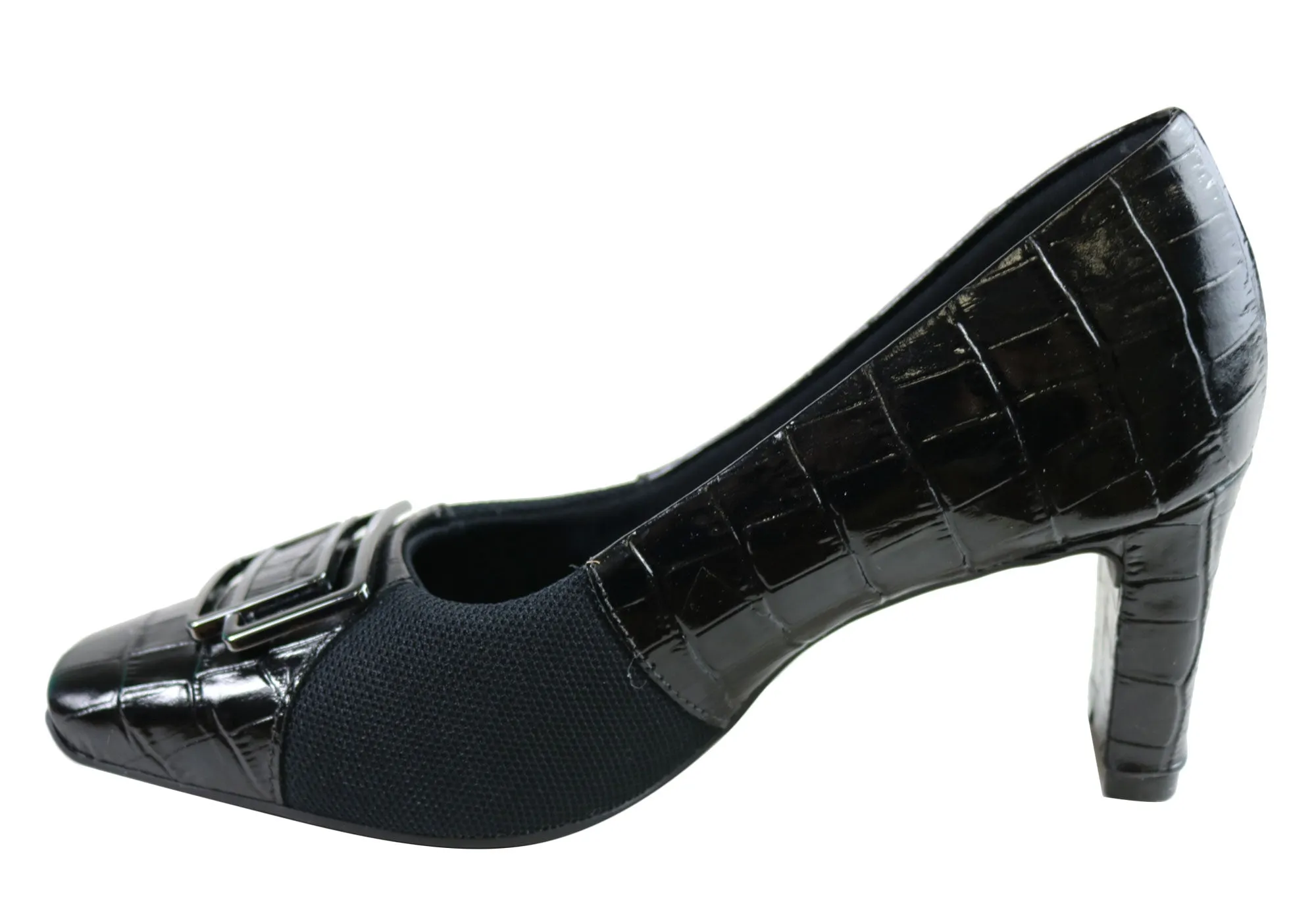 Usaflex Heidy Womens Comfortable Leather Heels Made In Brazil