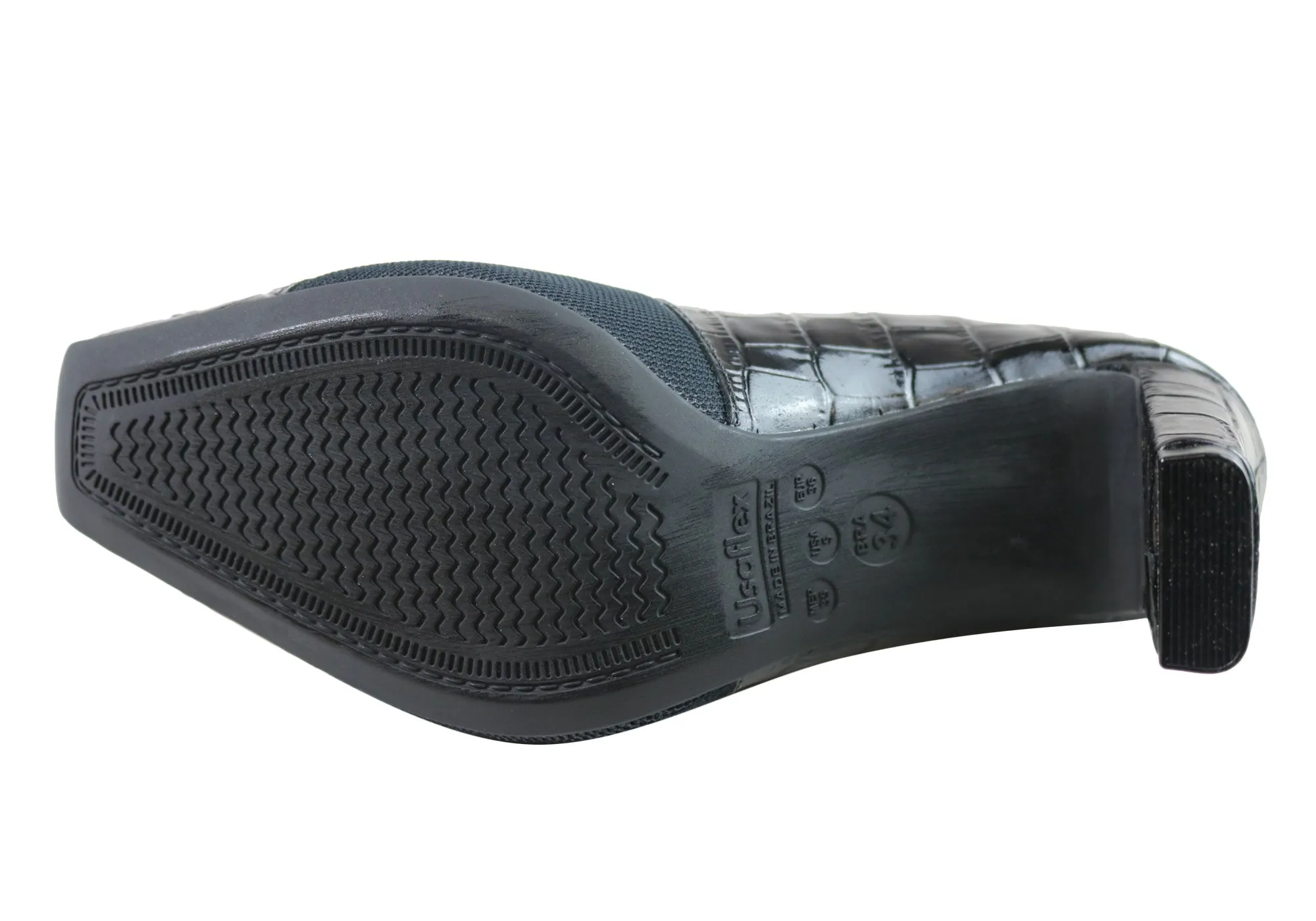 Usaflex Heidy Womens Comfortable Leather Heels Made In Brazil
