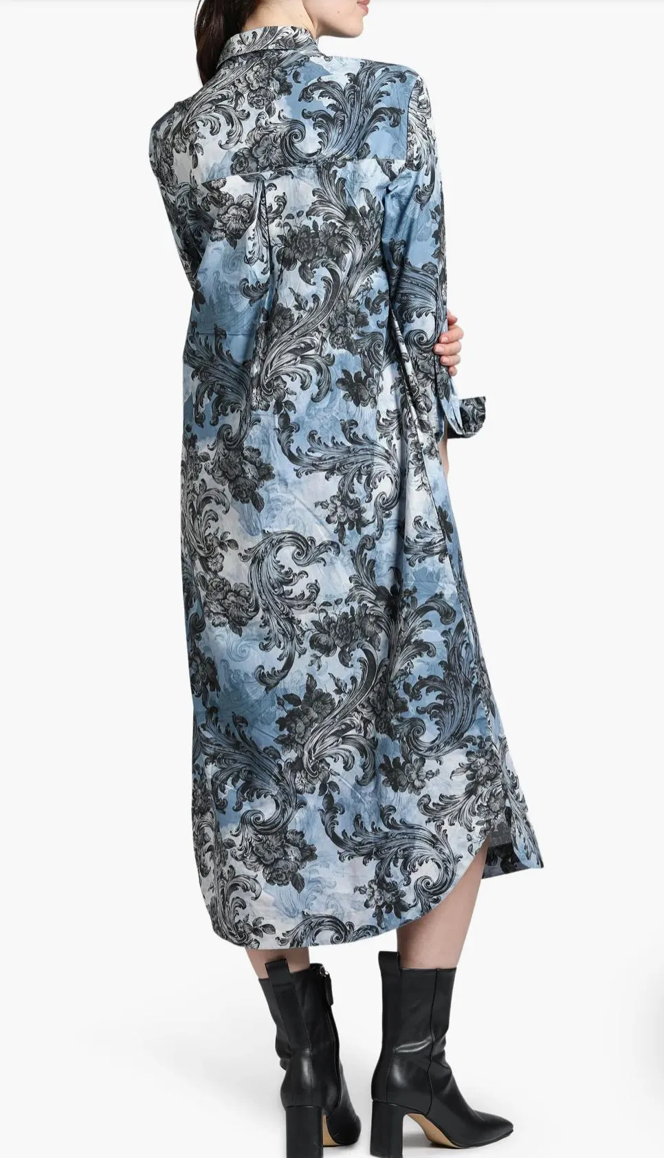Vintage Floral Shirt Dress