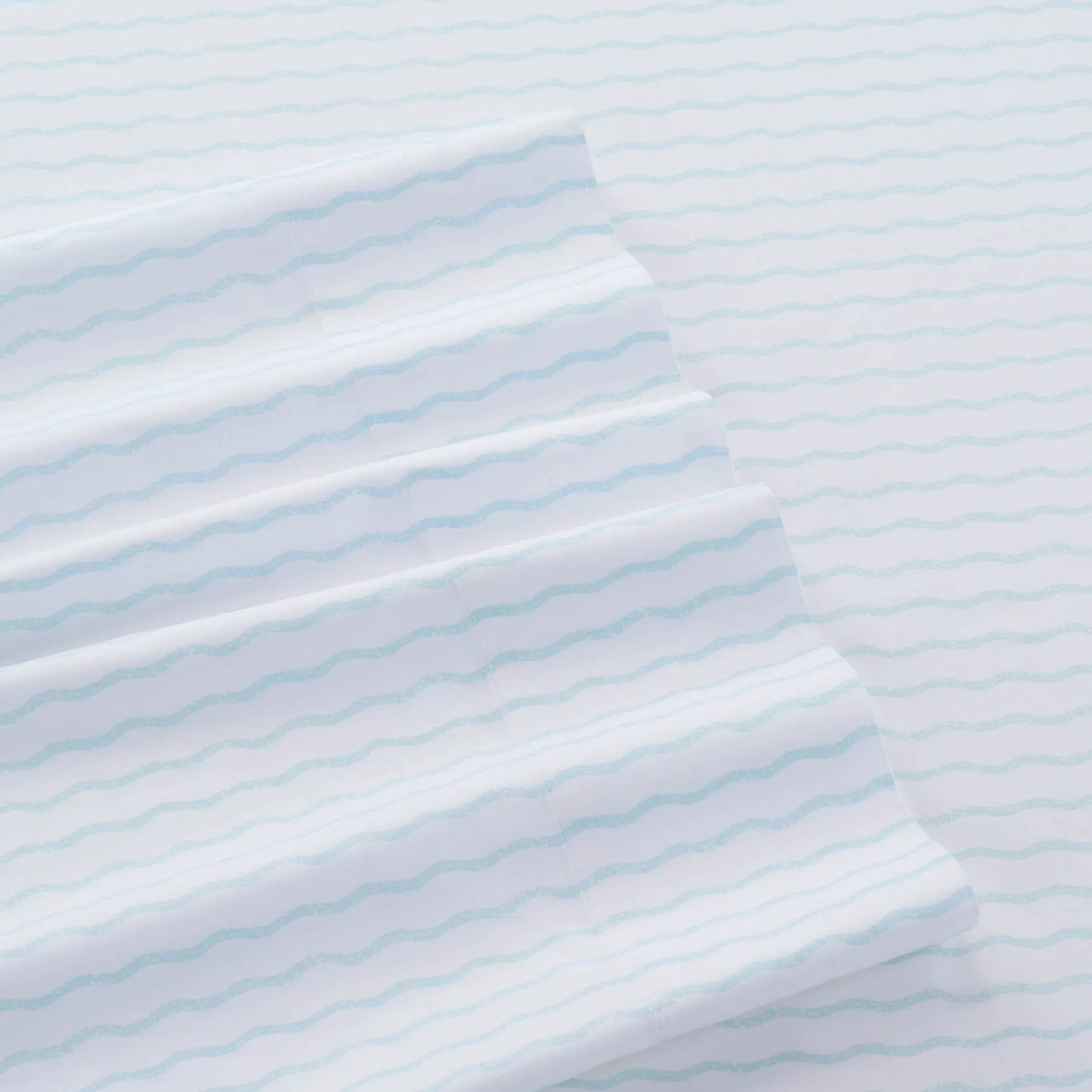 Wavy Stripe Aqua Sheet Set