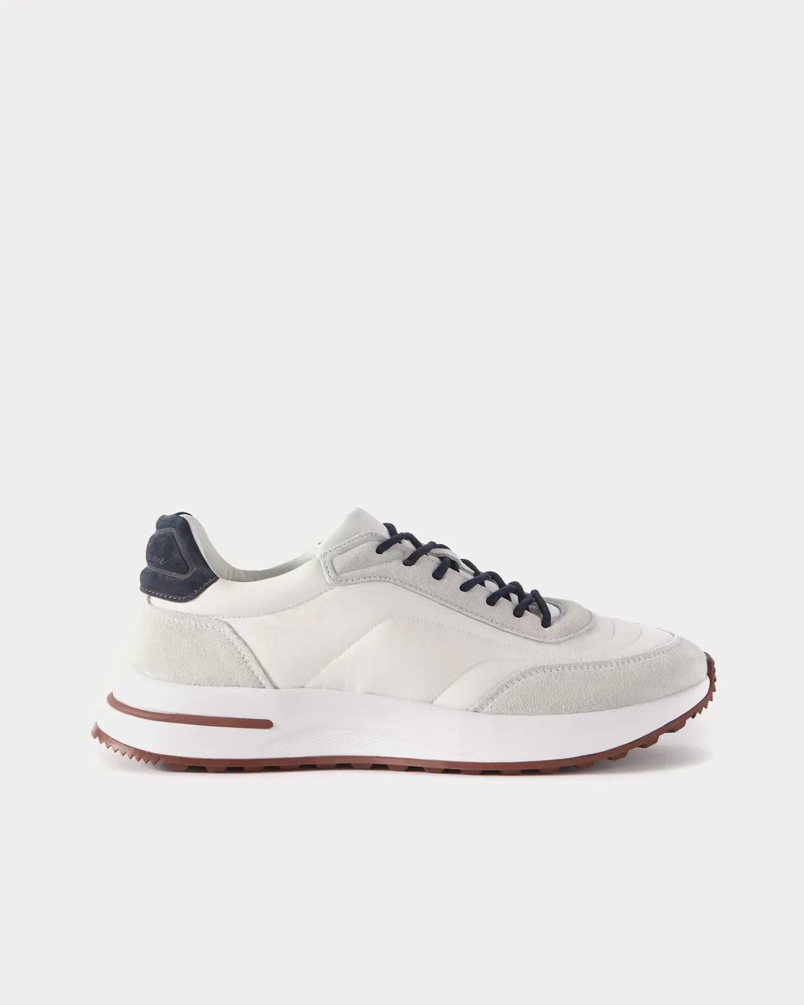 Weekend Walk Technical Fabric White Low Top Sneakers