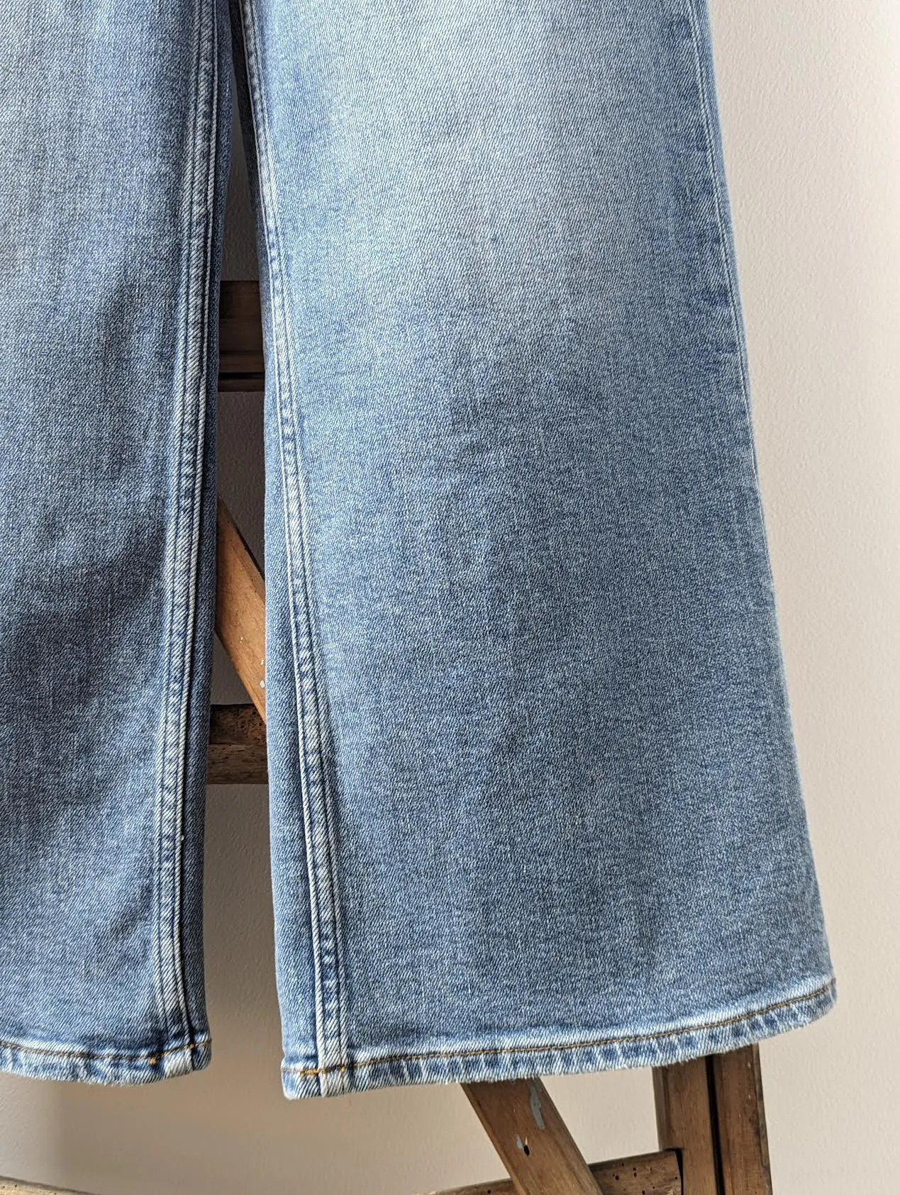 Wide-Leg Blazed Indigo Jeans