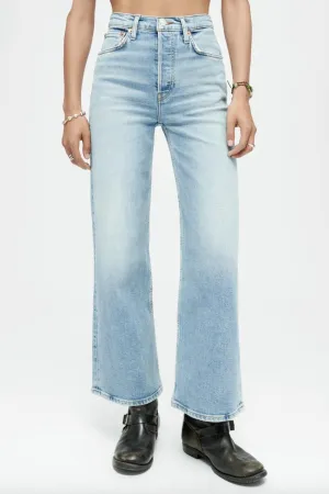 Wide-Leg Blazed Indigo Jeans
