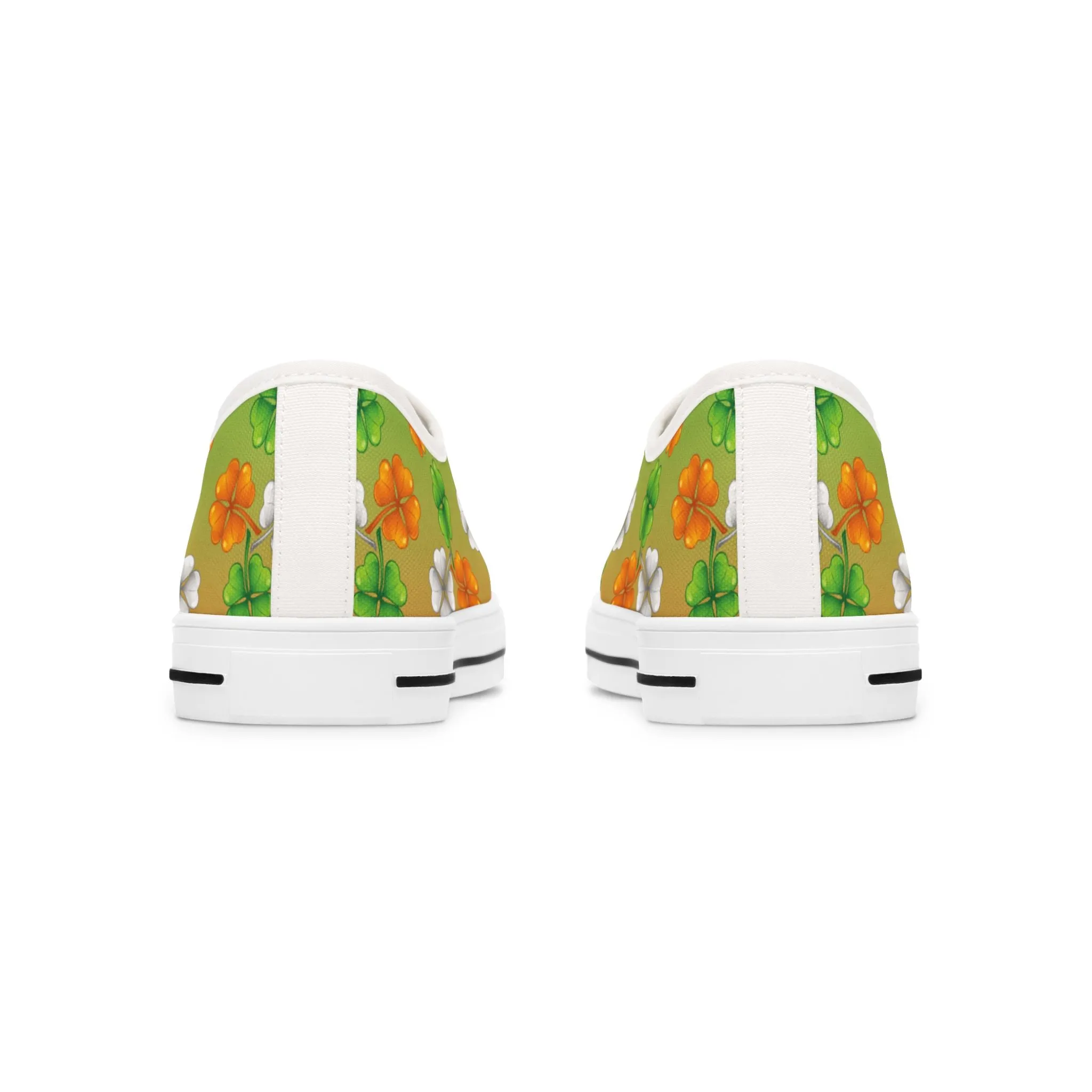 Women's Irish Shamrock Low Top Canvas Sneakers