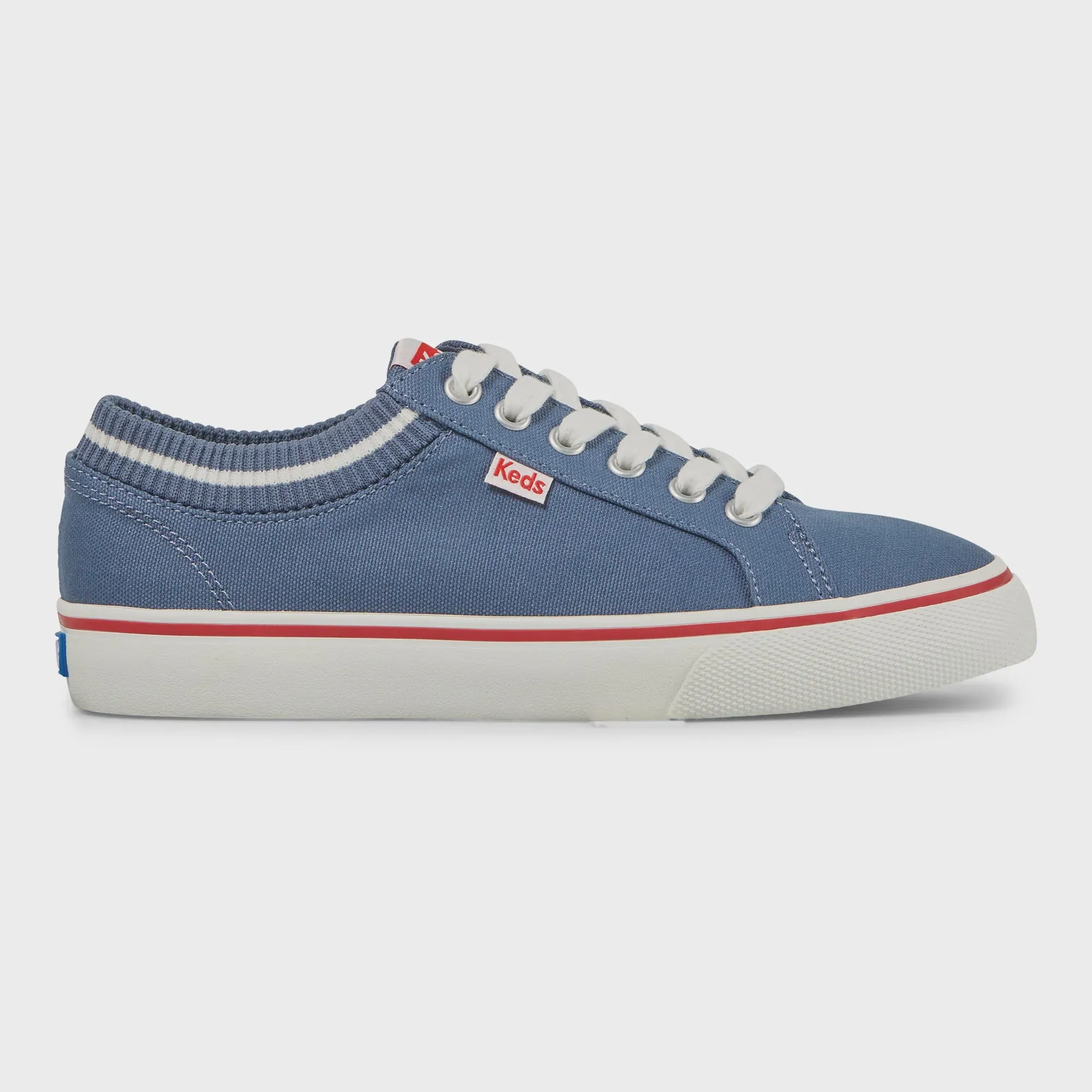 Women's Jump Kick Knit Collar Canvas Navy/White