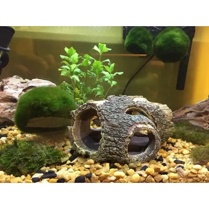 WOOD STYLE PLECO FISH CAVE DECOR 13.5*9*5.5cm